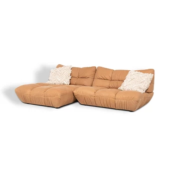 Zetel Passion met longchair leder cognac Designwerk