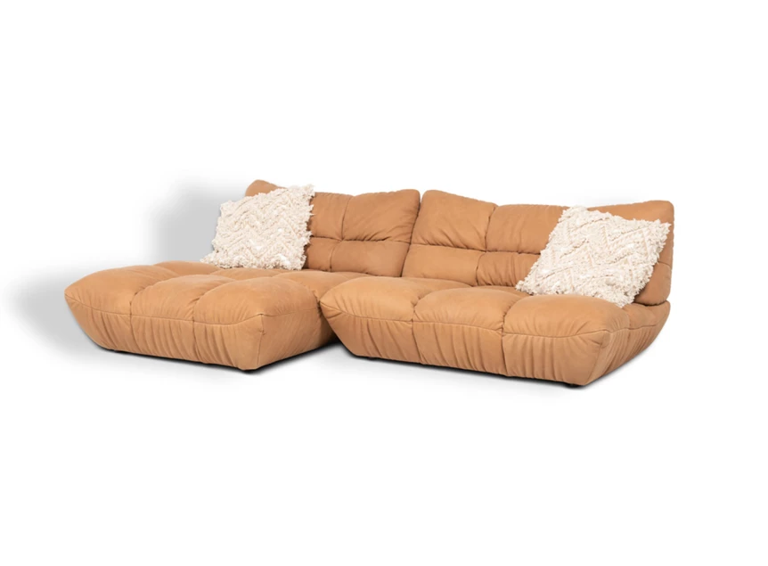 Zetel Passion met longchair leder cognac Designwerk
