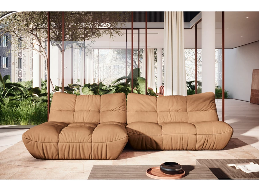 Sfeerfoto Zetel Passion met longchair leder cognac Designwerk