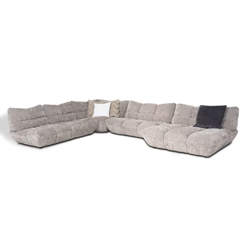 Hoekzetel Passion met longchair stof grijs Designwerk