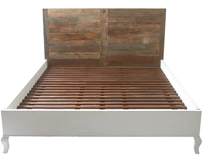 Driftwood Double Bed- Gerecycled Iepenhout, Populierenhout- 200x180cm