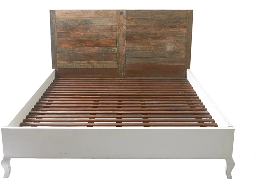 Driftwood Double Bed- Gerecycled Iepenhout, Populierenhout- 200x180cm