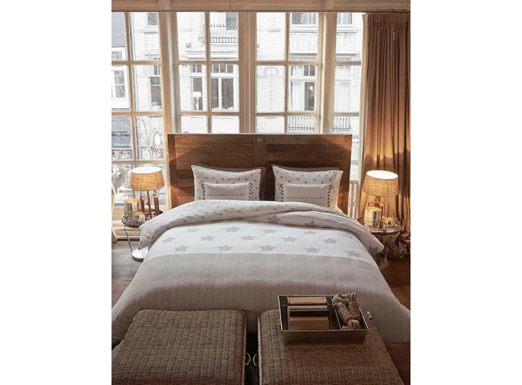 Driftwood Double Bed- Gerecycled Iepenhout, Populierenhout- 200x180cm- sfeerbeeld