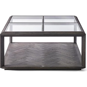 Belmont Coffee Table 90x90- Eikenhout, Glas