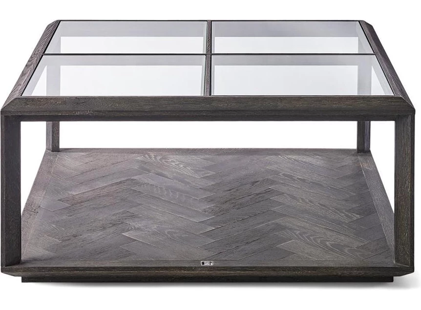 Belmont Coffee Table 90x90- Eikenhout, Glas