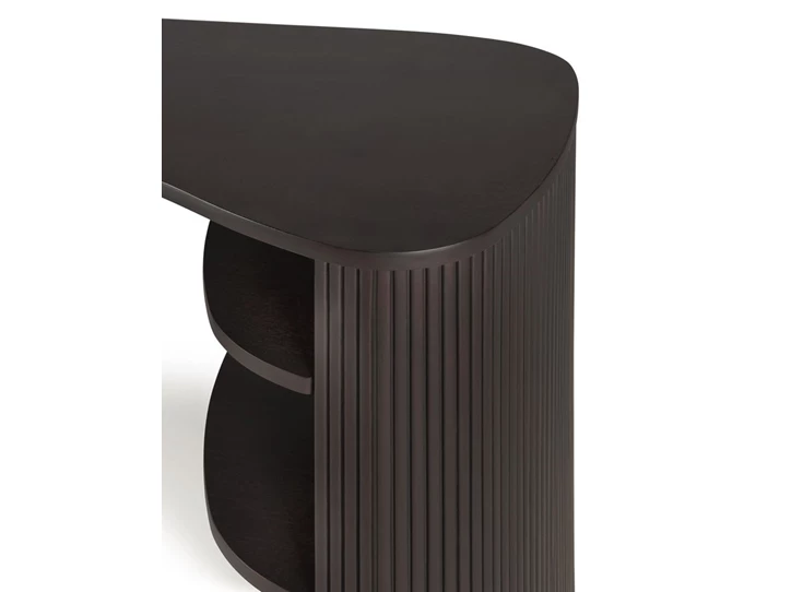 Zijkant Bureau Roller Max donkerbruin mahonie 35027 Ethnicraft