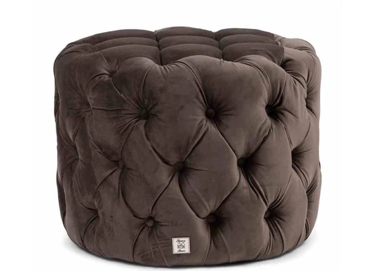 Opera Voetenbank Dia 55, fluweel III, antraciet