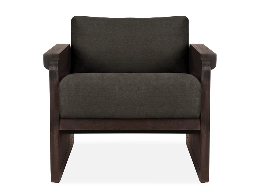 Front Bijzetzetel Teak Panel Dark Brown Lounge Chair 10771 Ethnicraft