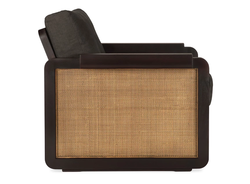 Zijkant Bijzetzetel Teak Panel Dark Brown Lounge Chair 10771 Ethnicraft