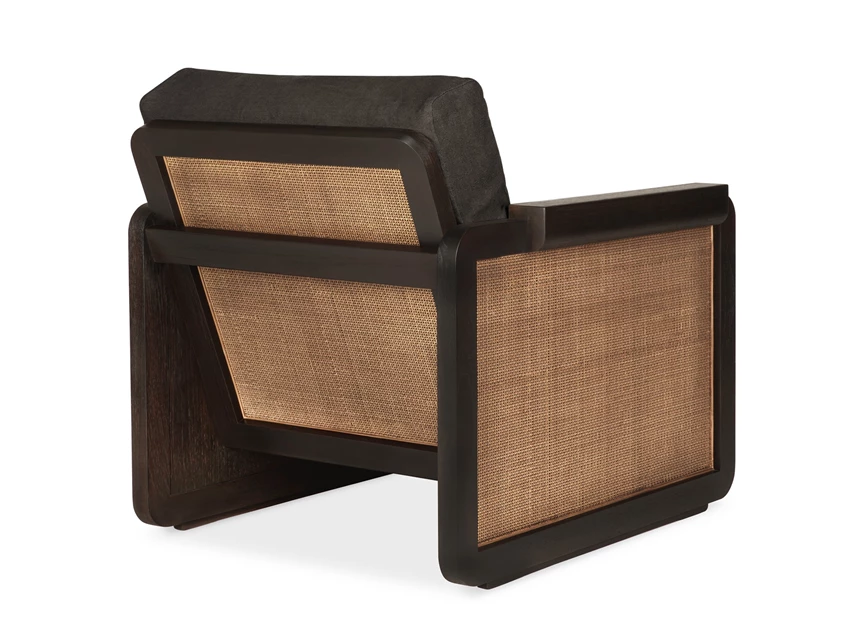 Achterkant Bijzetzetel Teak Panel Dark Brown Lounge Chair 10771 Ethnicraft