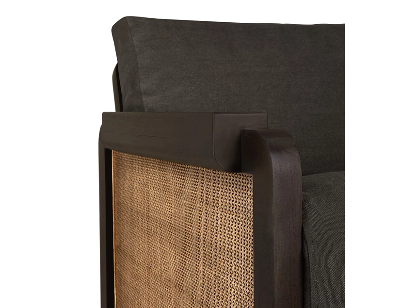 Armleuning Bijzetzetel Teak Panel Dark Brown Lounge Chair 10771 Ethnicraft