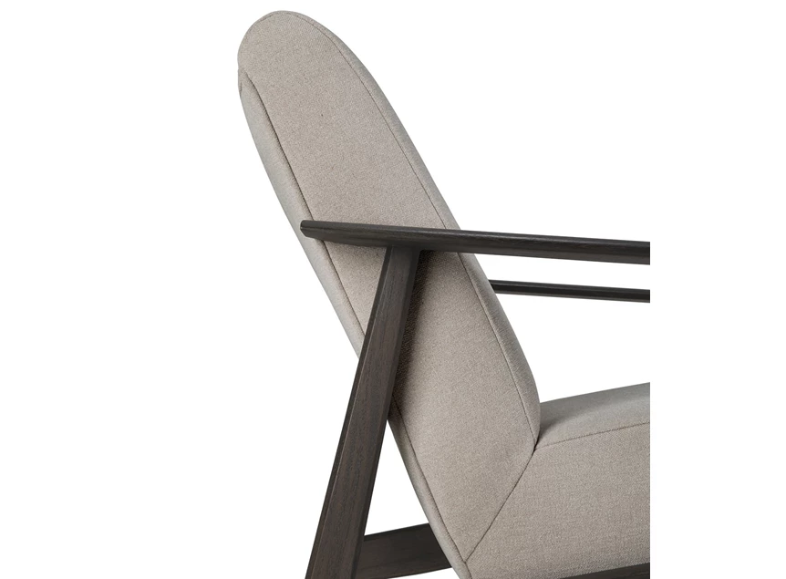 Rugleuning Bijzetzetel Teak Aspekt Dark Brown Lounge Chair 10670 Ethnicraft