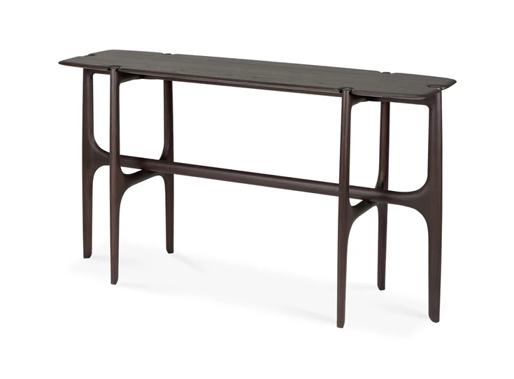 Zijkant Muurtafel Teak Pi Dark Brown Console 11569 Ethnicraft