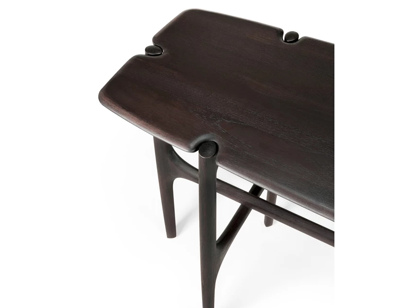 Bovenkant Muurtafel Teak Pi Dark Brown Console 11569 Ethnicraft