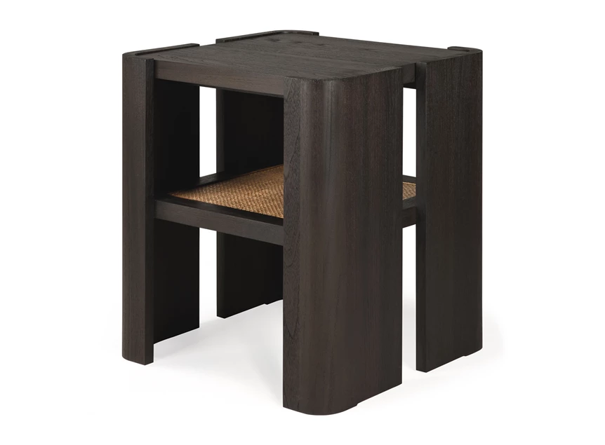 Bijzettafel Teak Panel Dark Brown Side Table 10766 Ethnicraft