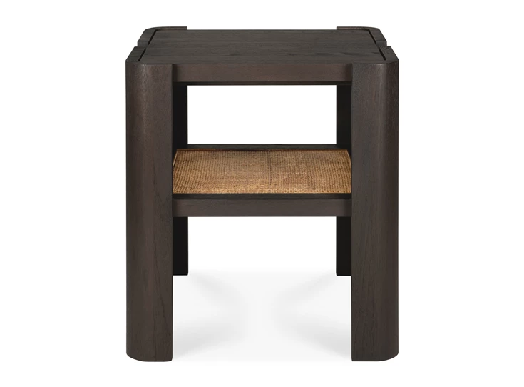 Front Bijzettafel Teak Panel Dark Brown Side Table 10766 Ethnicraft