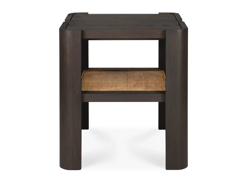 Front Bijzettafel Teak Panel Dark Brown Side Table 10766 Ethnicraft