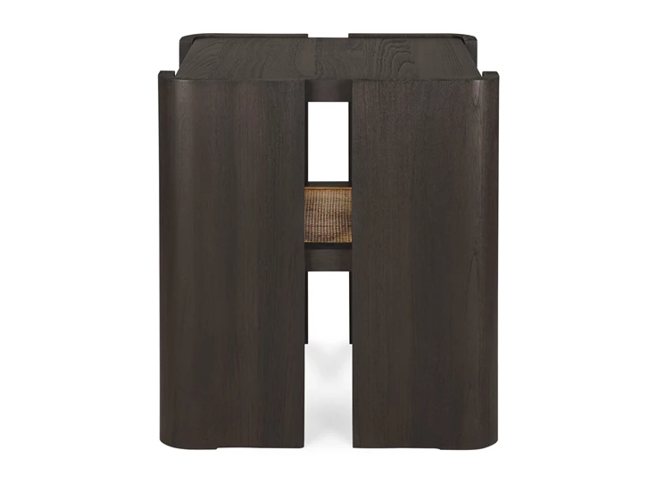 Zijkant Bijzettafel Teak Panel Dark Brown Side Table 10766 Ethnicraft