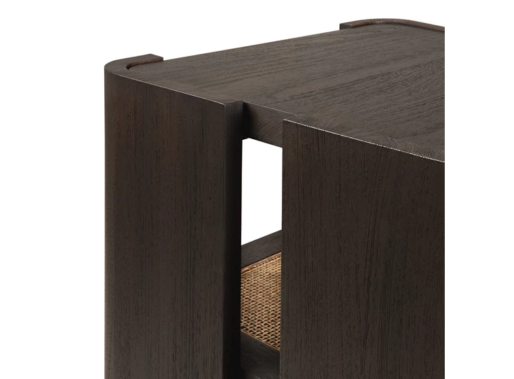 Zijde Bijzettafel Teak Panel Dark Brown Side Table 10766 Ethnicraft