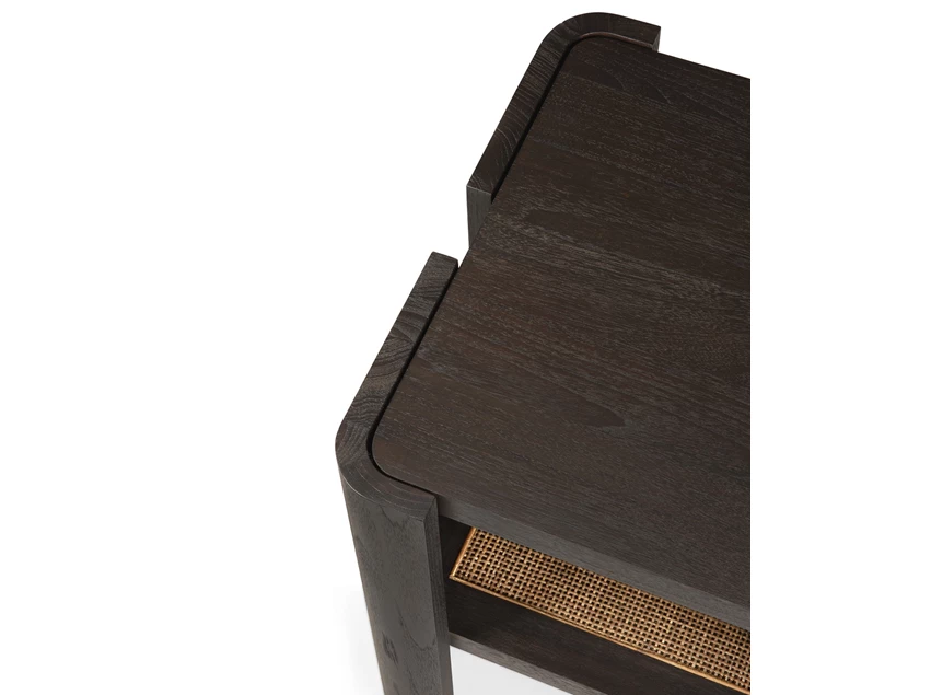 Bovenkant Bijzettafel Teak Panel Dark Brown Side Table 10766 Ethnicraft