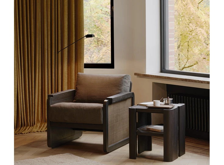 Sfeerfoto Bijzettafel Teak Panel Dark Brown Side Table 10766 Ethnicraft