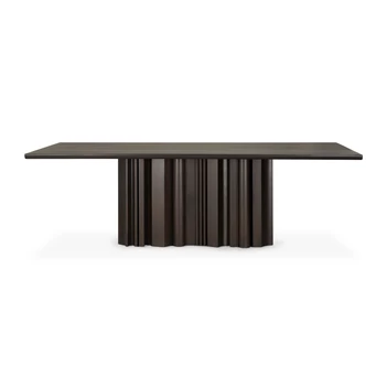 Front Eettafel Mahogony Sequence Dark Brown Dining Table 35155 Ethnicraft