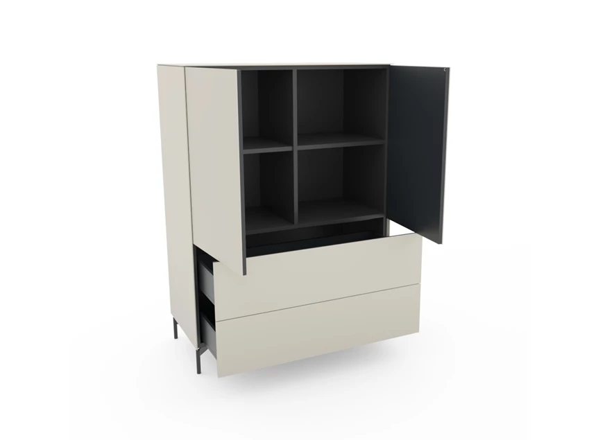 Open Barkast opstelling 3 Side mat glas zand Spectral