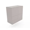 Zijkant Barkast Side opstelling 9 hangend combi mat blinkend glas pebble Spectral