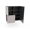 Open Barkast Side opstelling 9 hangend combi mat blinkend glas pebble Spectral