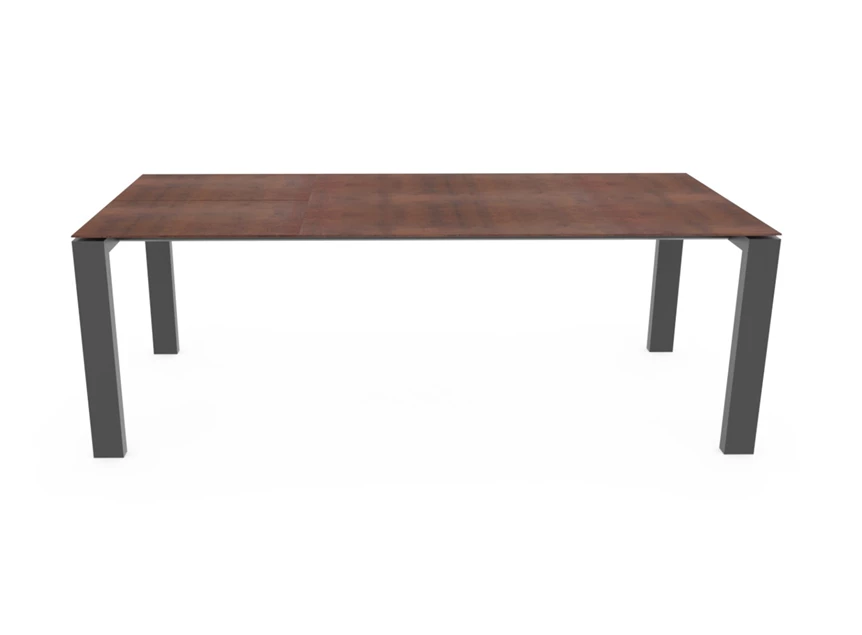 Front Verlengbare tafel TZV keramiek roest Crest Tables to love Karat