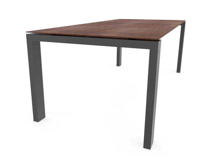 Detail Verlengbare tafel TZV keramiek roest Crest Tables to love Karat