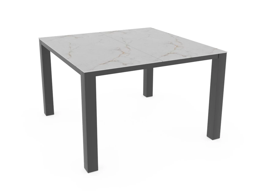 Tafel T vierkant keramiek marmerlook wit Crest tables to love Karat