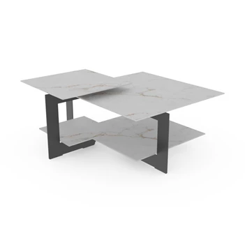 Salontafel TRIO marmerlook wit Crest Tables to love Karat