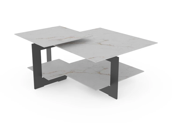 Salontafel TRIO marmerlook wit Crest Tables to love Karat