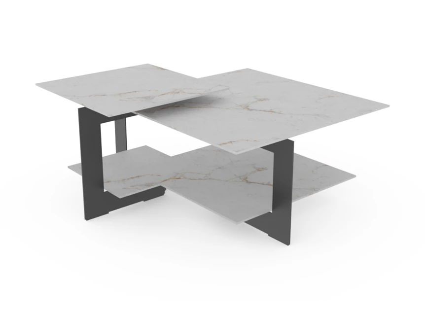 Salontafel TRIO marmerlook wit Crest Tables to love Karat