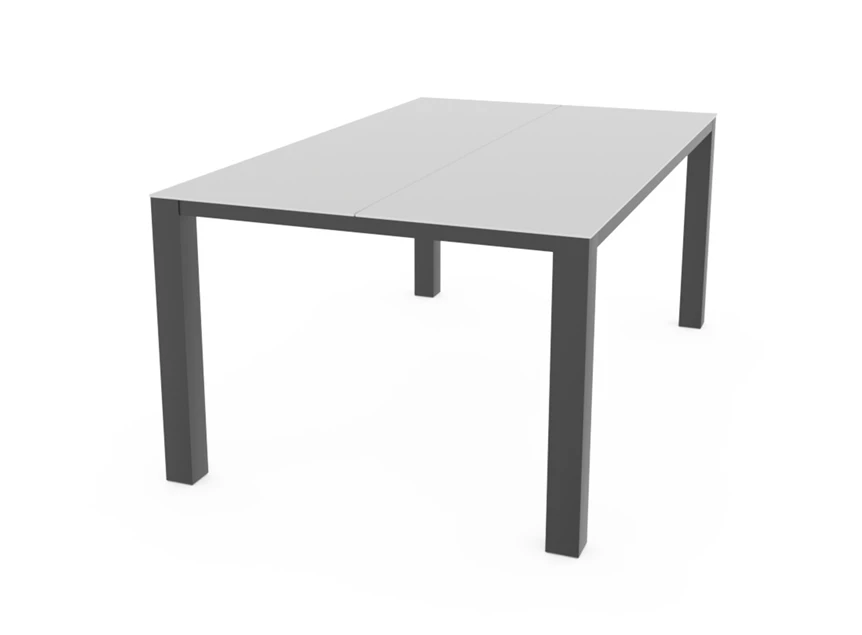 Zijkant Tafel T rechthoekig keramiek wit Crest Tables to love Karat