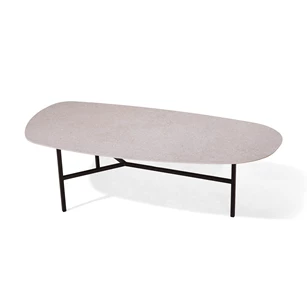 Salontafel EL Ellipse organisch keramiek zand spikkel Crest Tables to love Karat