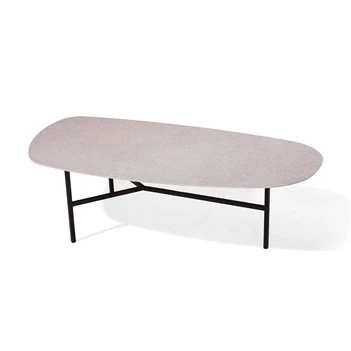 Salontafel EL Ellipse organisch keramiek zand spikkel Crest Tables to love Karat