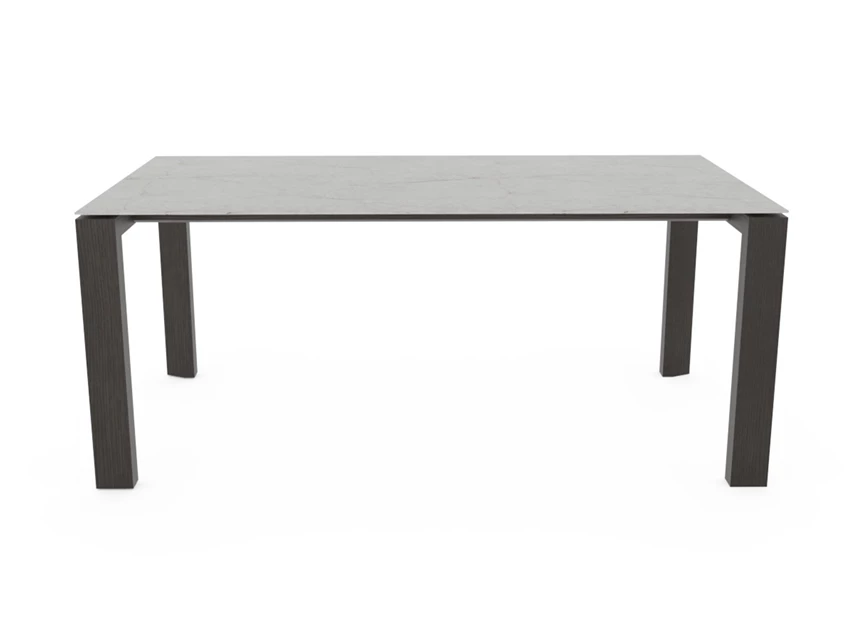 Front Tafel TH houten poot keramiek marmerlook Crest Tables to love Karat