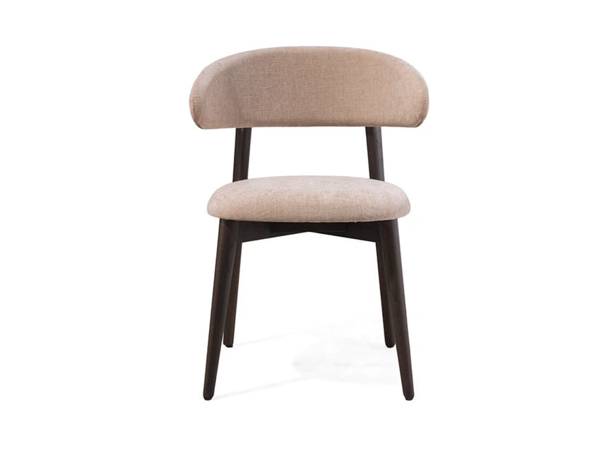 Front Armstoel Isu donker eik hout Crest Tables to Love Karat