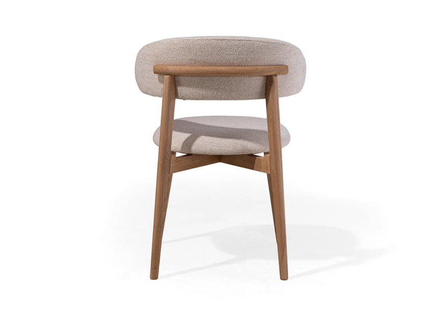 Achterkant Armstoel Isu naturel eik hout Crest Tables to Love Karat