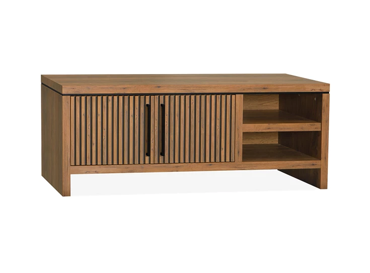 5196 TV kast klein Madura 1648x6002 deuren 2 open vakken lamulux sheesham.jpg