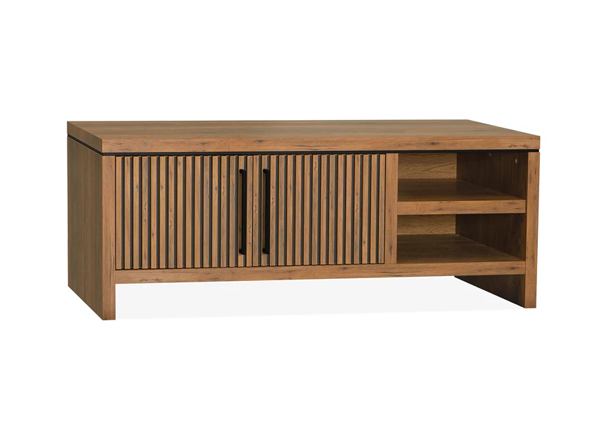5196 TV kast klein Madura 1648x6002 deuren 2 open vakken lamulux sheesham.jpg
