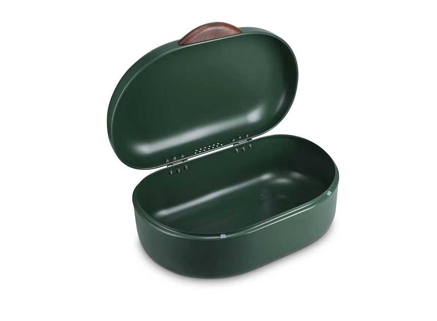 Crust groen broodtrommel  40x29xh19cm open