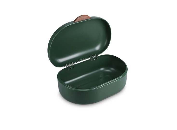 Crust groen broodtrommel 33,5x21xh14,5cm open