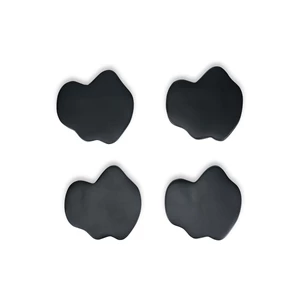 Charm glasonderzetter organisch zwart - set4