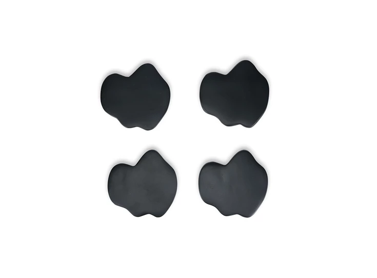 Charm glasonderzetter organisch zwart - set4