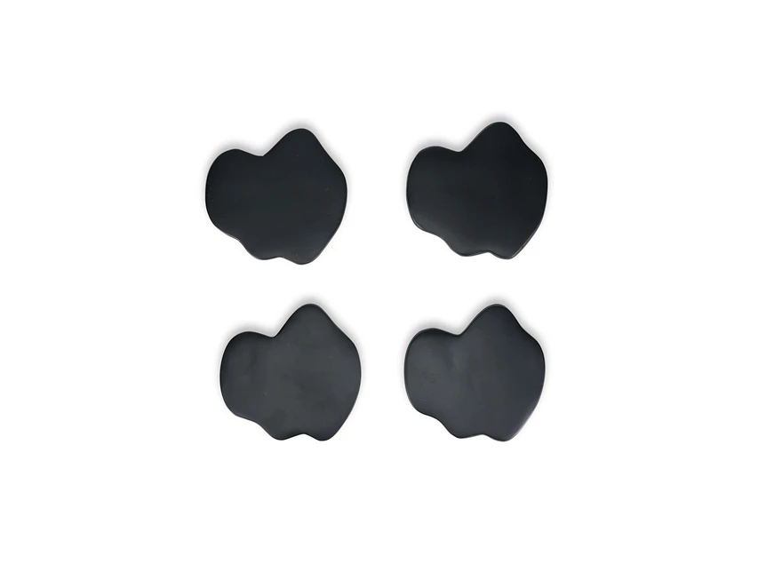 Charm glasonderzetter organisch zwart - set4