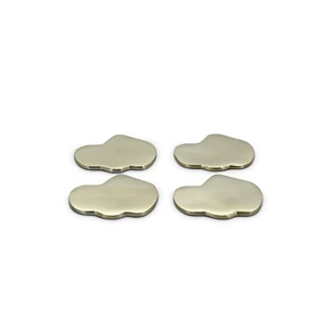 Charm glasonderzetter organisch goud - set4