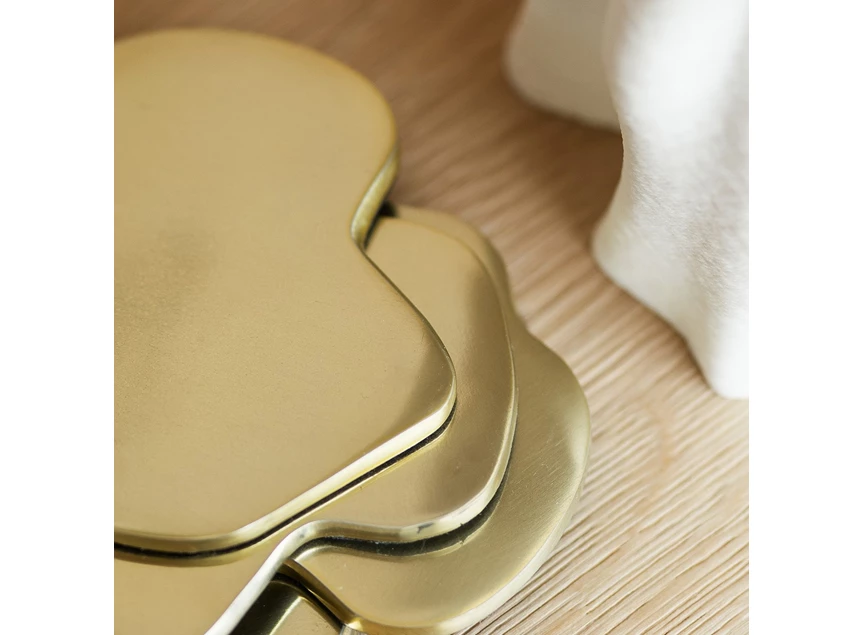 Charm glasonderzetter organisch goud - set4 sfeer